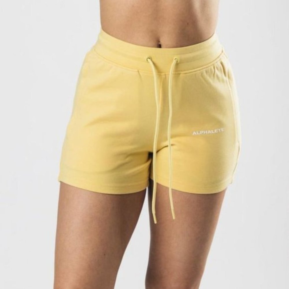 NEW ALPHALETE WOMEN’S CORE SHORTS - Frozen Spring - Picture 2 of 9